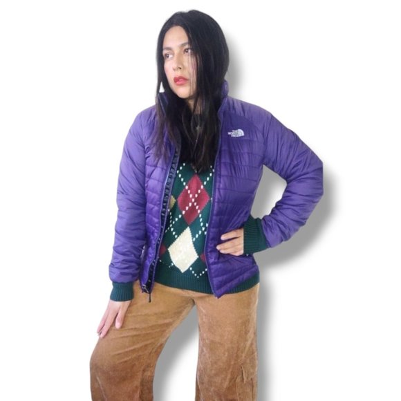 Sold-The North Face PrimaLoft puffer quilted zip up jacket womens S - Picture 8 of 9